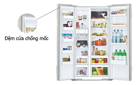 Mua tủ lạnh ở đâu tốt? Tủ lạnh Hitachi R-S700PGV2 589 lít bạc