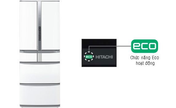 Tủ lạnh loại nào tốt? Tủ lạnh Hitachi R-SF57CMS 586 lít trắng