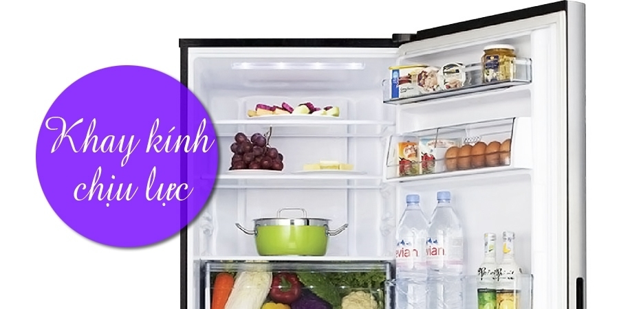 Tủ lạnh Panasonic 322 lít NR-BV368GKVN có khay kính chịu lực