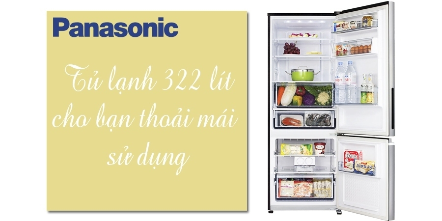Tủ lạnh Panasonic 322 lít NR-BV368GKVN giá tốt tại nguyenkim.com
