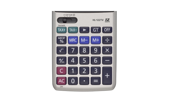 Máy Tính Casio HL122TV sử dụng bàn phím chắc chắn, chữ nổi sắc nét