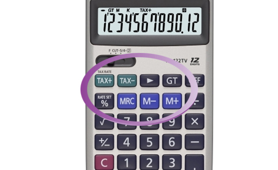 Máy Tính Casio HL122TV chức năng nhớ và tính thuế với tổ hợp phím bấm