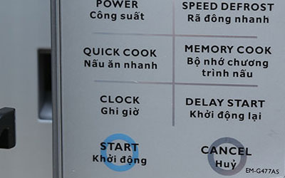 Lò vi sóng Sanyo EM-G477AS 25 lít giá tốt tại Nguyễn Kim