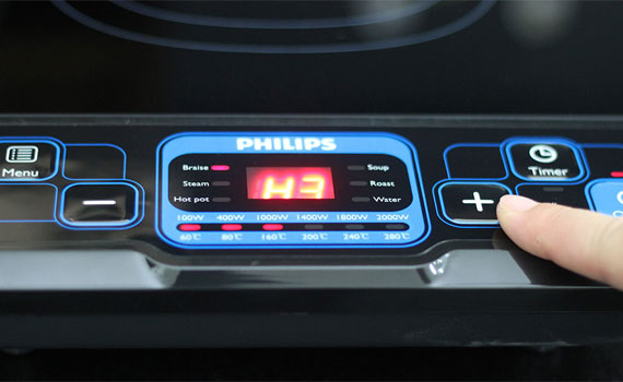 Bếp điện từ Philips HD4921 trang bị màn hình KTS