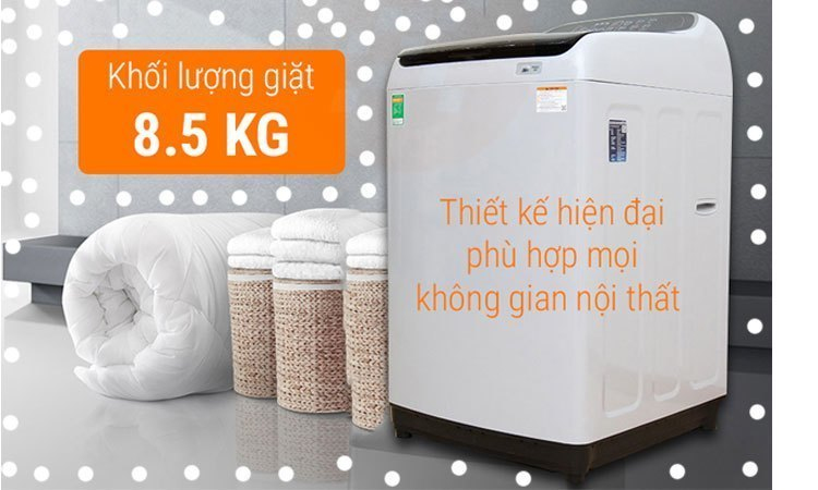 Máy giặt Samsung 8.5Kg WA85M5120SG khối lượng giặt 8.5 kg