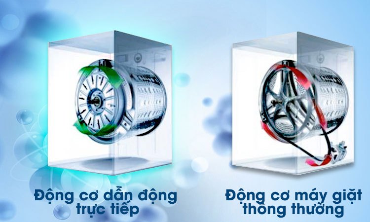 Máy giặt LG 9KG FC1409S2W hoạt động êm ái, hạn chế tiếng ồn tối ưu