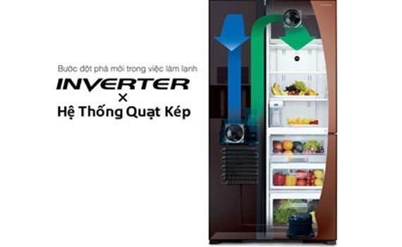 Tủ lạnh Hitachi 600 lít R-M700PGV2 có công nghệ Inverter