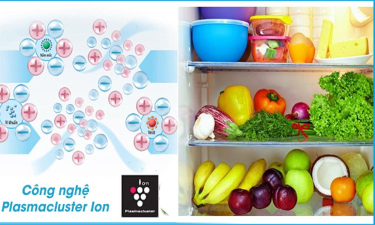 Tủ lạnh Sharp 758 lít SJ-F5X75VGW-BK kháng khuẩn và khử mùi vượt trội