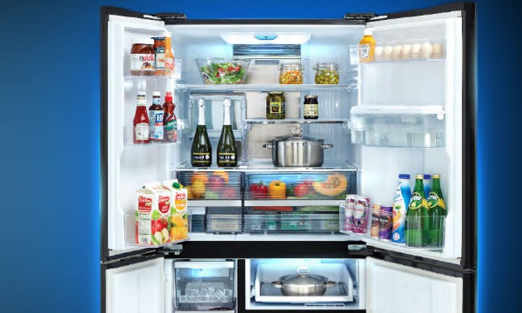 Tủ lạnh Sharp 758 lít SJ-F5X75VGW-BK không gian lưu trữ rộng thoáng