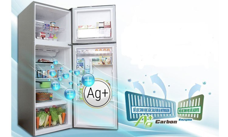 Tủ lạnh Toshiba Inverter 186 lít GR-M25VBZ(S) khử mùi diệt khuẩn vượt trội