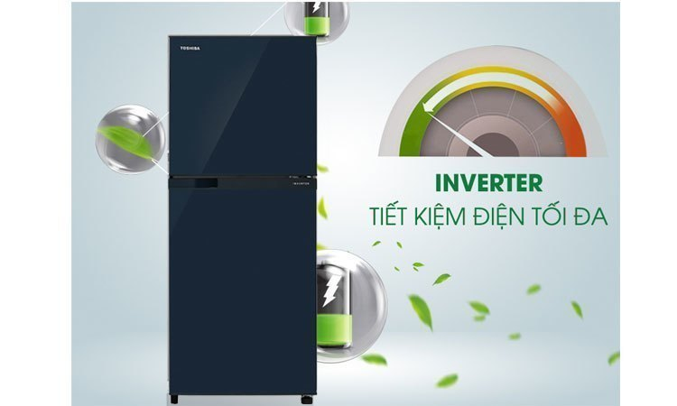 Tủ lạnh Toshiba GR-M25VUBZ(UB) 186 lít xanh đen tiết kiệm điện