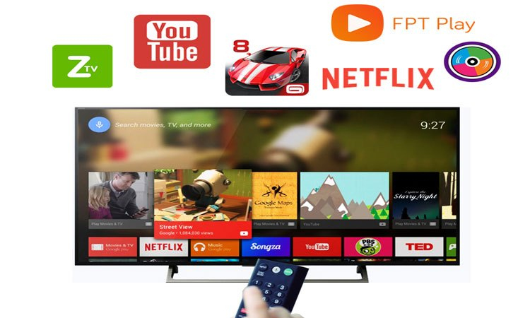 Tivi 4K Sony 55 inch KD55X9000E/SVN3 kho ứng dụng giai trí đa dạng