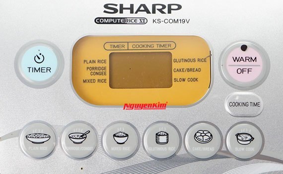 Nồi cơm điện Sharp KS-COM19V sử dụng an toàn, tiện lợi