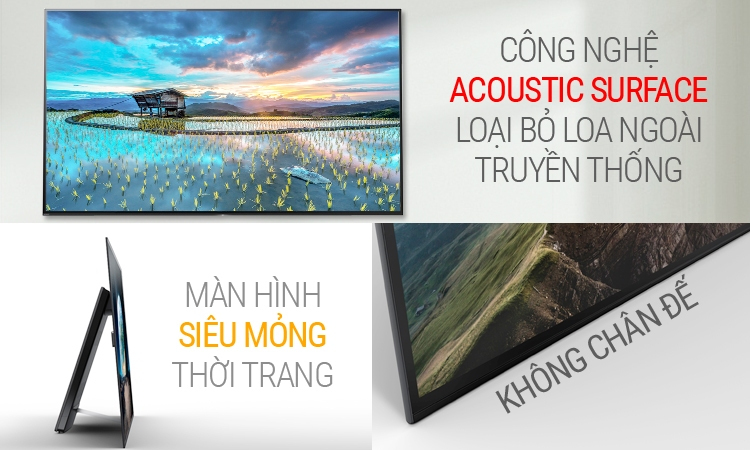 Thiết kế thanh mảnh, tinh tế, đầy ấn tượng của Tivi Sony Bravia OLED 55A1
