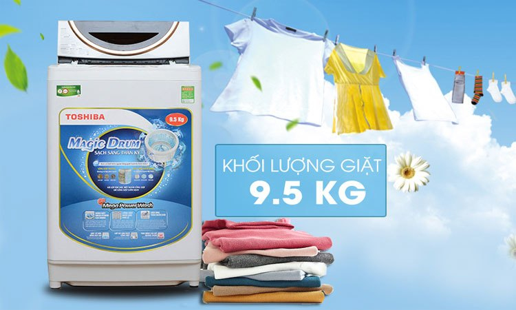 Máy giặt Toshiba AW-ME1050GV (WD) khối lượng giặt 9.5 kg