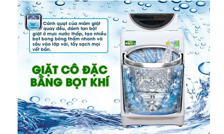 Máy giặt Toshiba AW-ME1050GV (WD) sạch cặn bột giặt