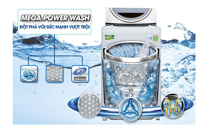 Máy giặt Toshiba AW-ME1050GV (WD) tạm biệt vết bẩn cứng đầu
