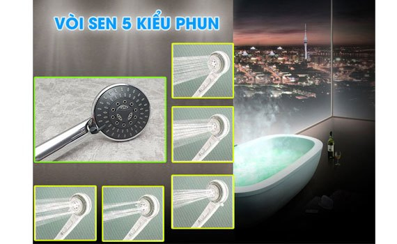 Máy nước nóng Ariston ST45PE-VN vòi sen 5 kiểu phun