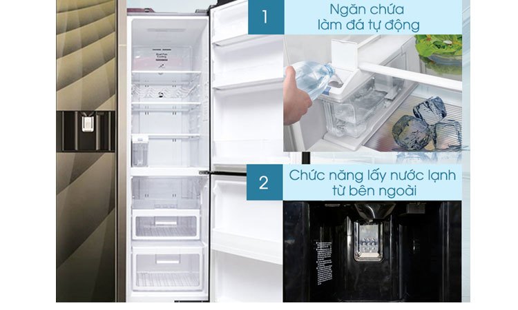 Tủ lạnh Hitachi R-M700AGPGV4X (DIA) làm đá nhanh hơn