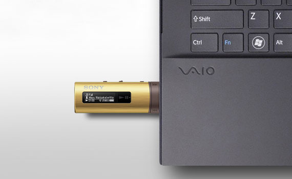Máy nghe nhạc MP3 Sony NWZ-B183F kết nối nhanh chóng