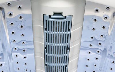 Máy giặt Aqua AQW-DQ90ZT 9 kg bạc có lồng giặt bằng thép không gỉ