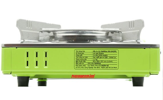 Bếp gas du lịch Namilux NH-042PS có kiềng bếp răng cưa chống trơn trượt