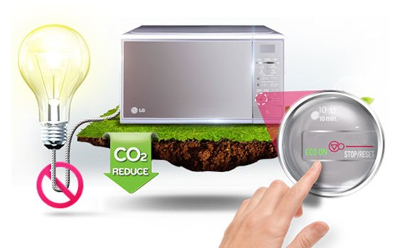 Chức năng Eco On của lò vi sóng LG MH7043BAR tiết kiệm điện