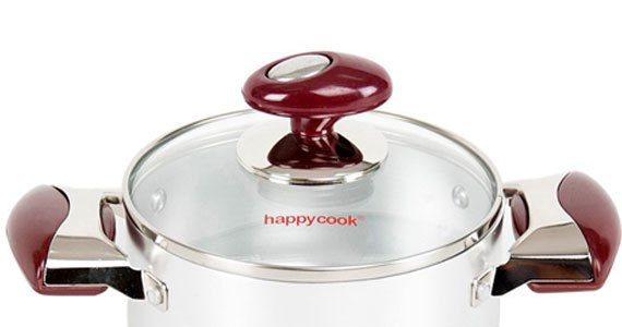 Nồi nhôm đáy từ Happy Cook Brilas HB-16SA được thiết kế tiện dụng