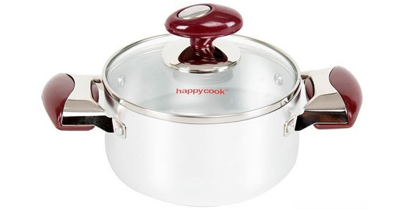 Nồi loại nào tốt? Nồi nhôm đáy từ Happy Cook Brilas HB-16SA