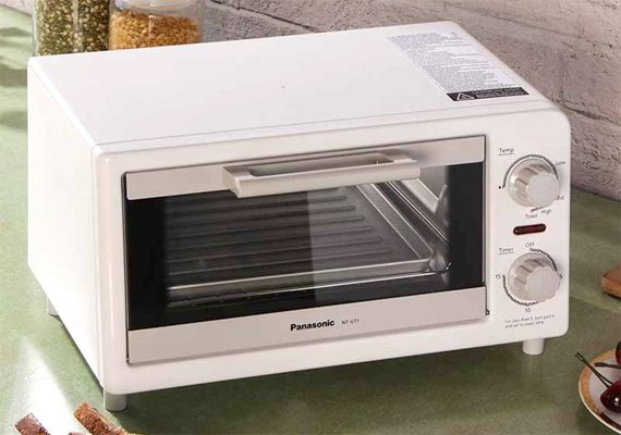 Lò nướng bánh mì Panasonic NT-GT1WRA cửa kính dễ quan sát