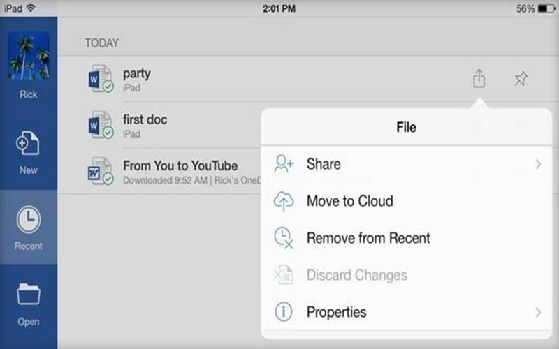 Có khá nhiều cách để chia sẻ tài liệu trên Microsoft Office cho iPad