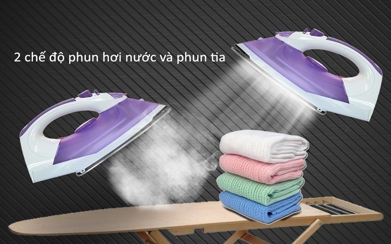 Có hai chế độ ủi với bàn ủi hơi nước