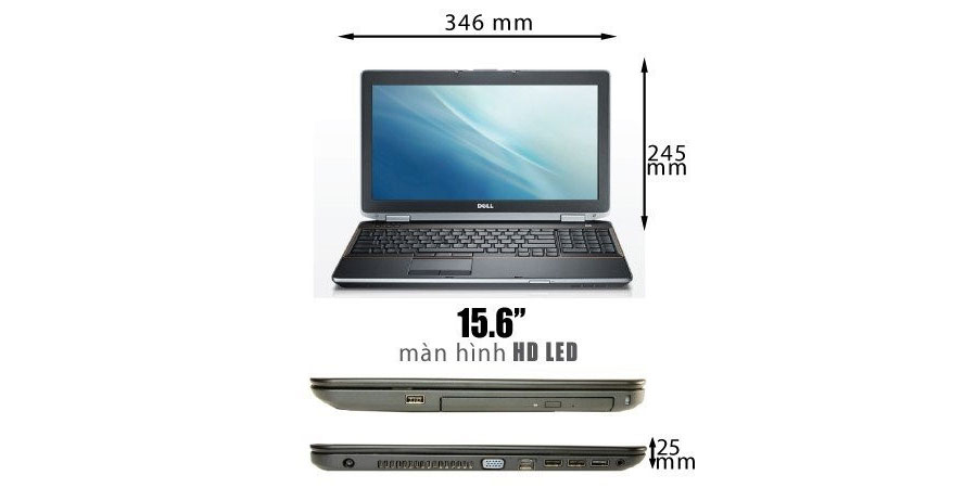 Máy tính xách tay Dell Latidute cấu hình core i5