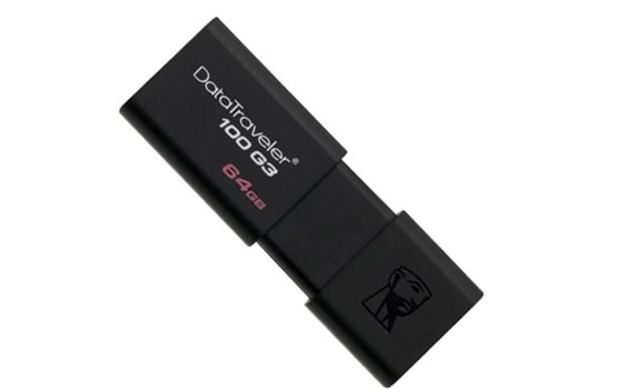 Kingston 64GB USB DT100G3 Black thiết kế nhỏ gọn và độc đáo