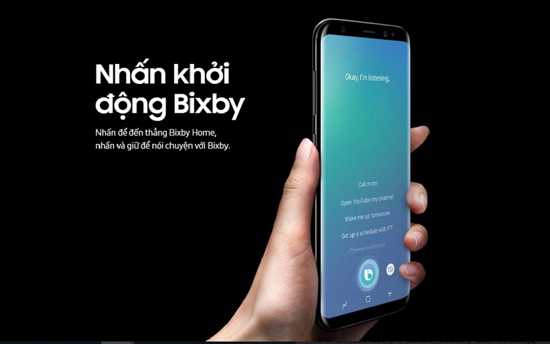 Có một nút nhấn riêng biệt dành cho trợ lý ảo Bixby
