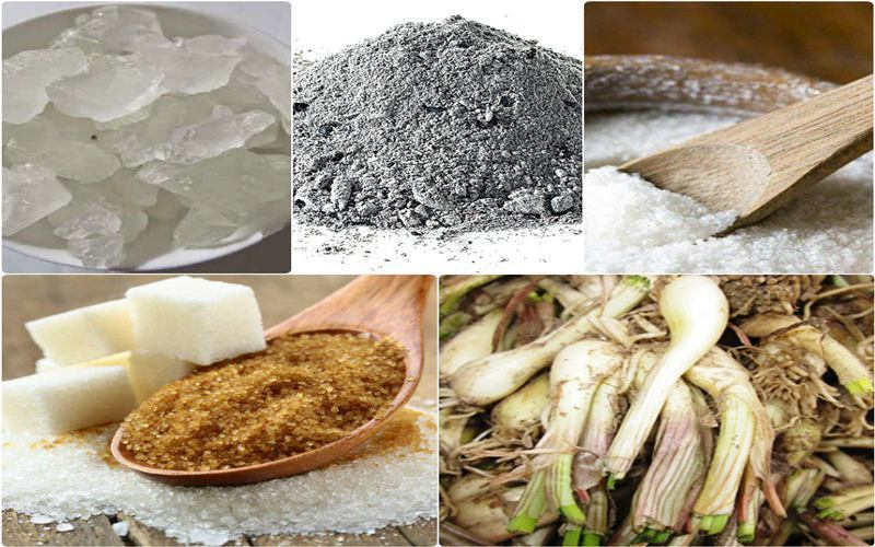 Nguyên liệu chuẩn bị trước khi làm củ kiệu ngâm chua ngọt