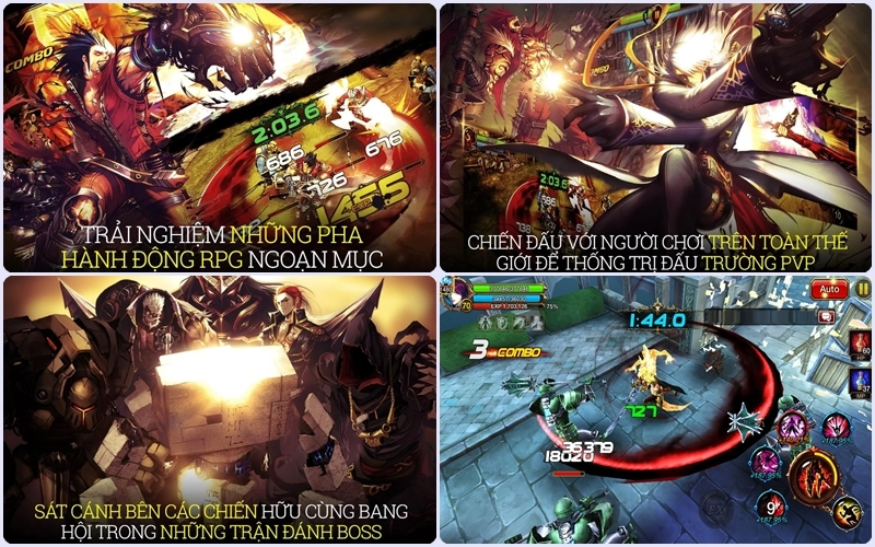 những pha hành động kịch tính trên tablet