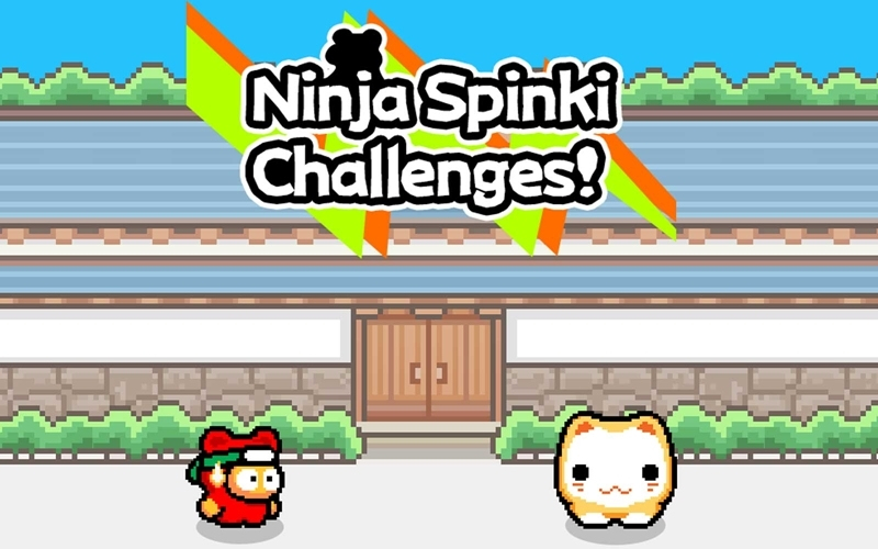 Đồ họa đơn giản nhưng vô cùng sinh động của Ninja Spinki Challenges!! trên máy tính bảng
