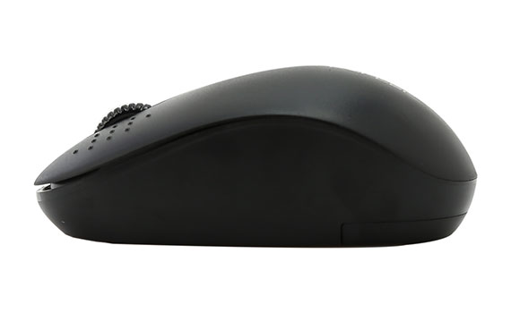 Chuột không dây Forter V181 màu đen thiết kế mẫu mã hiện đại, thon gọn vừa tay