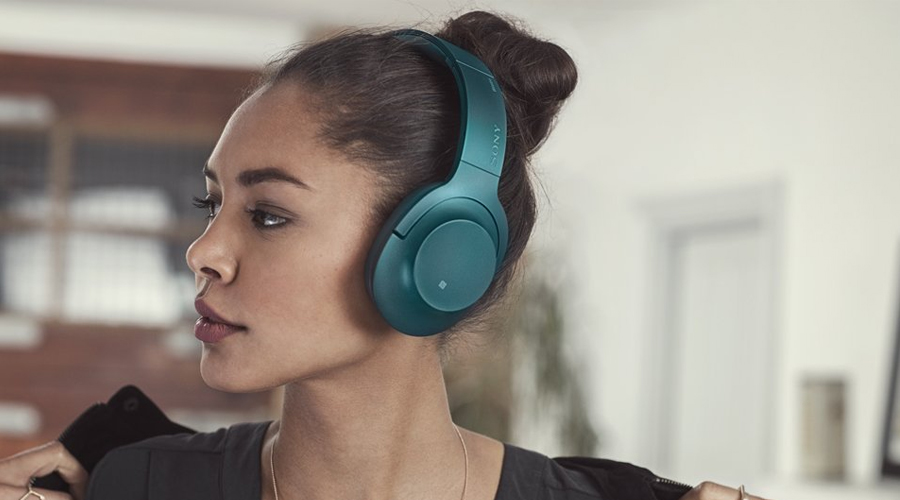 Tai nghe Bluetooth giá tốt? Tai nghe không dây Sony MDR-100ABN xanh