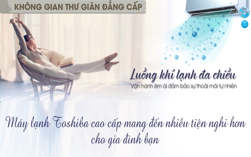     Khí mát lan rộng khắp phòng nhờ máy điều hòa