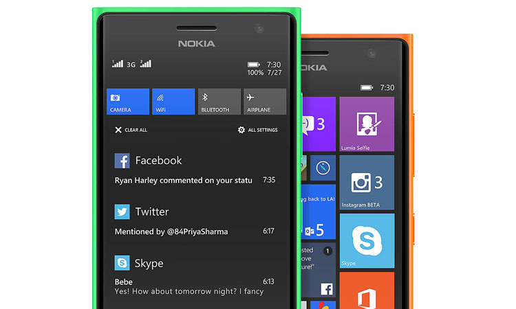 Smartphone Nokia Lumia 730 màu đen 2 sim sử dụng bền tốt