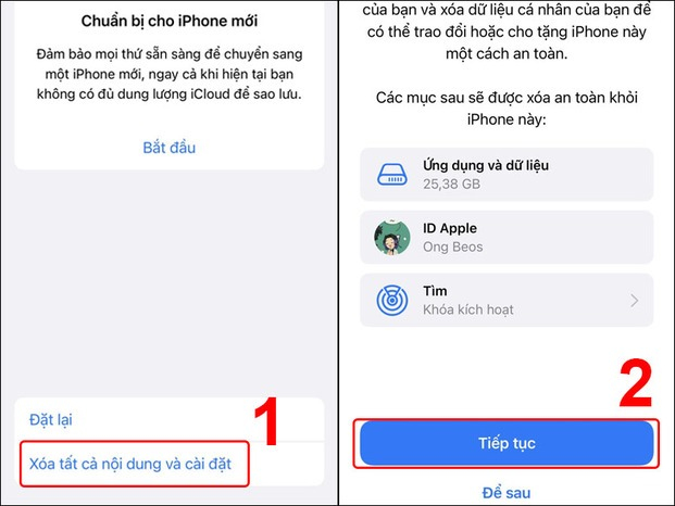 Thao tác thực hiện khôi phục tin nhắn đã bị xóa (Nguồn: Internet)
