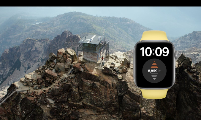 Apple Watch S6 LTE 44mm Vỏ nhôm Dây cao su Hồng - Cảm biến đo độ cao
