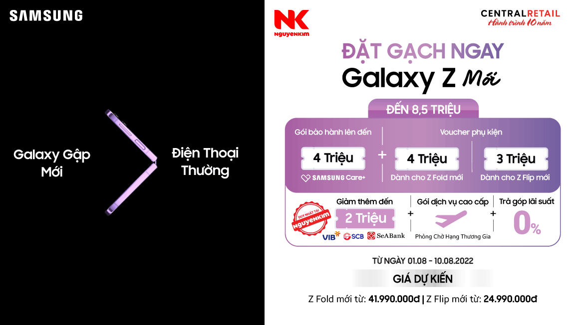 Ưu đãi khi mua Z Flip 4 tại Nguyễn Kim