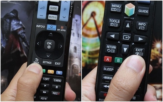 Tắt hẳn các ứng dụng bằng nút Back hoặc Exit trên remote tivi