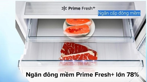 ngăn đông mềm prime fresh+ lớn 78%