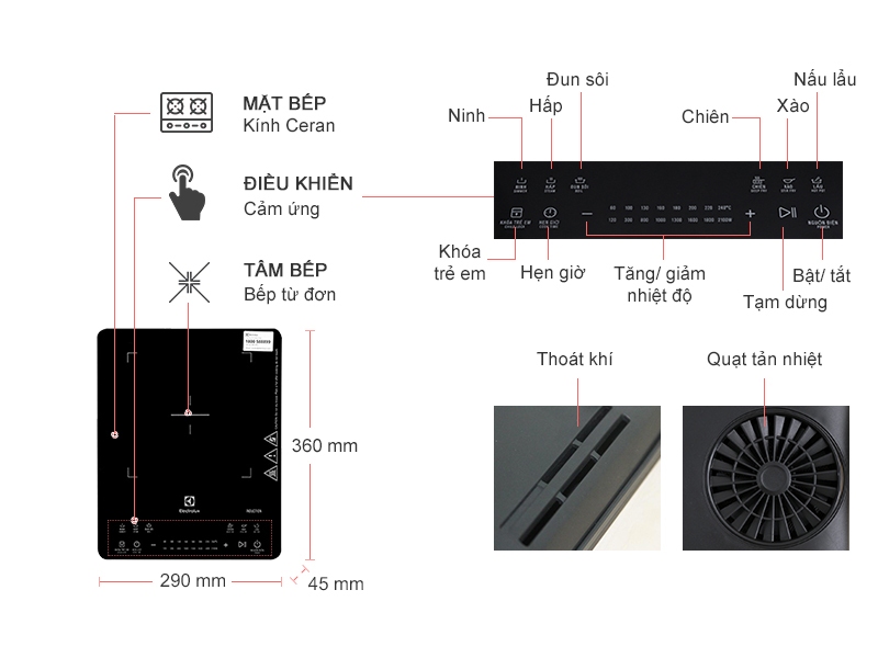 Bếp từ đơn Electrolux ETD42SKA