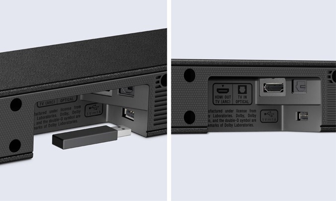 DÀN ÂM THANH SOUND BAR SONY HT-CT290/BM SP1 các cổng kết nối tiện dụng