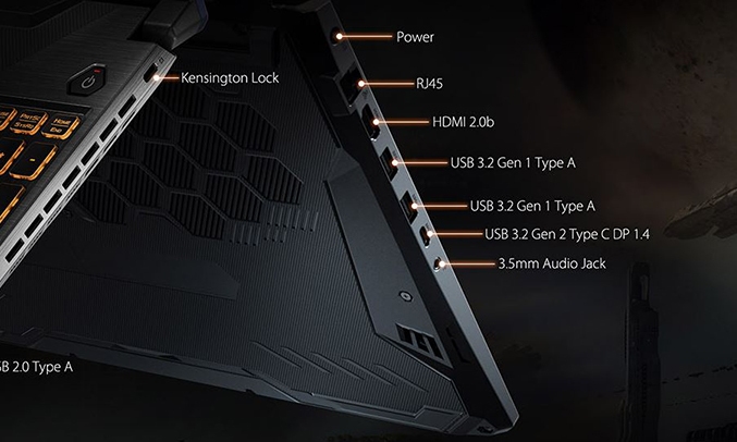 Máy tính xách tay Asus TUF Gaming FX506L i5-10300H 15.6 inch HN002T - Đầu nối